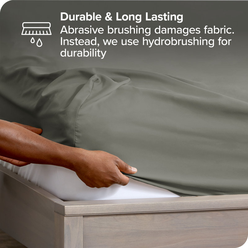 Bare Home 24" Extra Deep Pocket Microfiber Fitted Sheet | Wayfair
